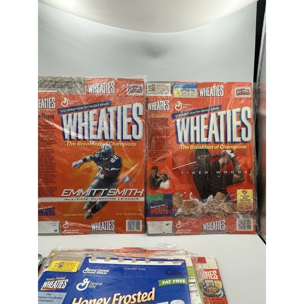 Lot‎ of 22 Vtg Wheaties Cereal Boxes Woods Griffey Gehrig Manning Gwynn McGwire